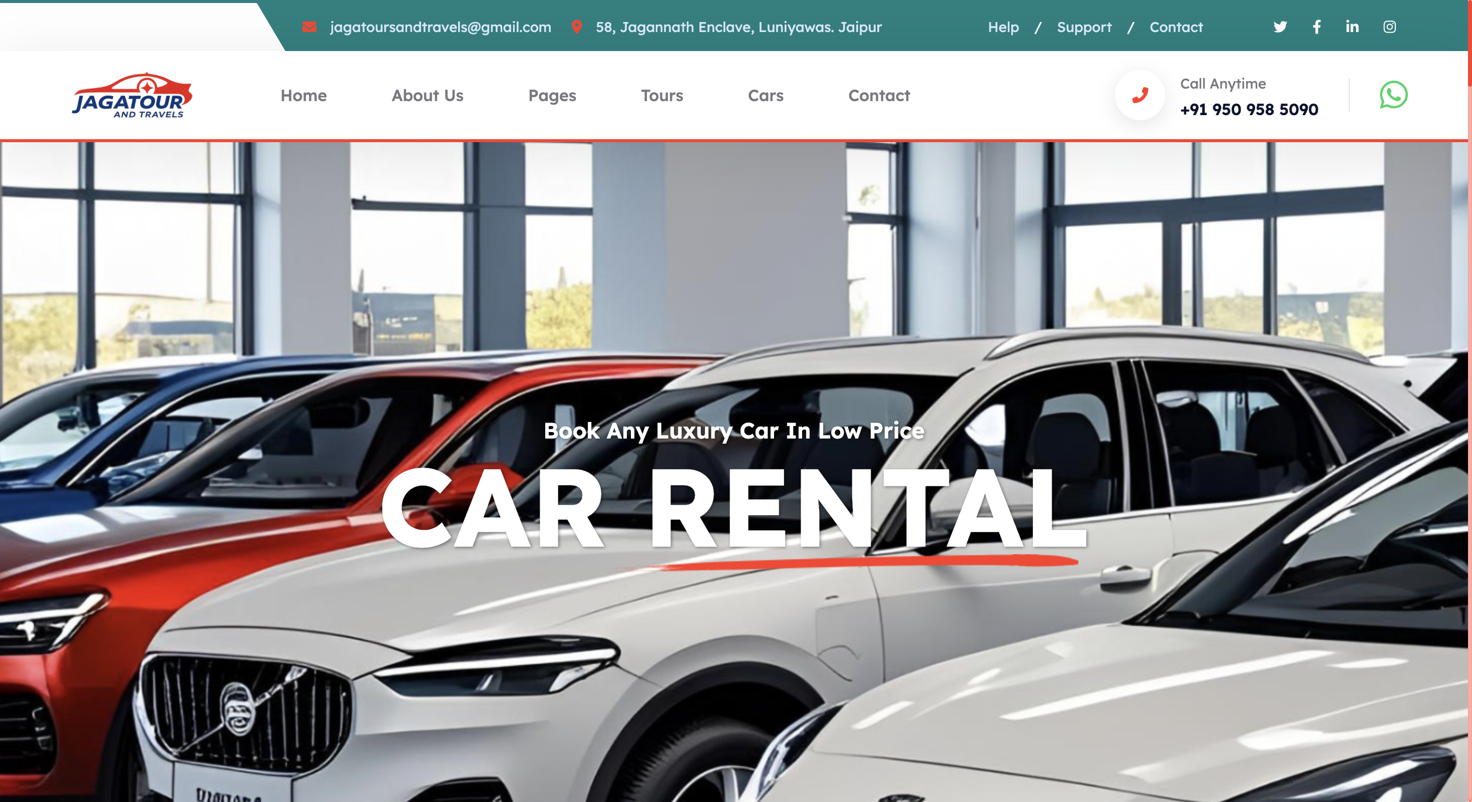 Booking site for a travel & car-rental operator