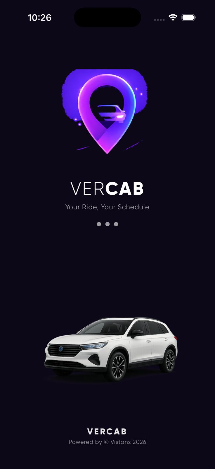 VerCab app screen